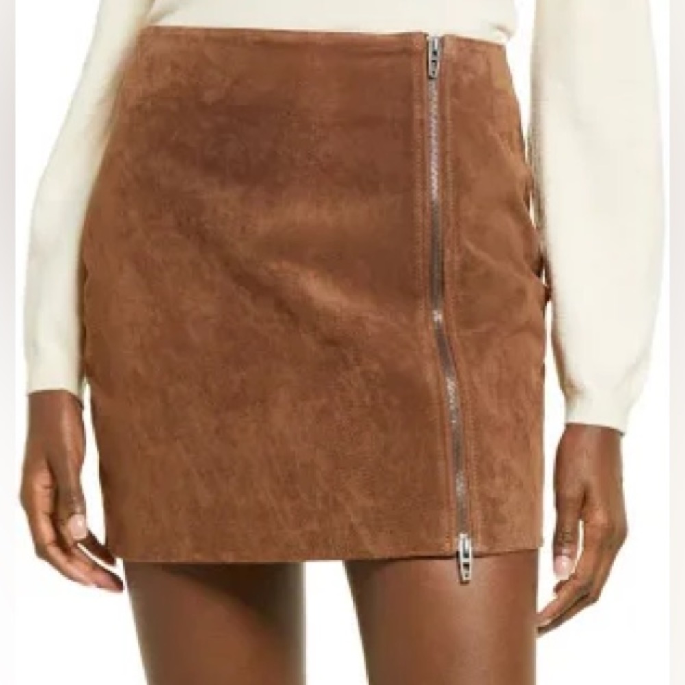 BlankNYcC Suede zip mini skirt